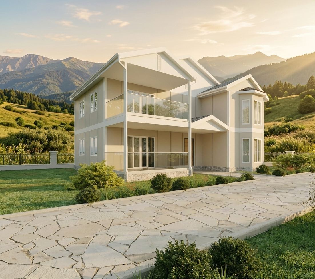 170 m² (4+1) Çift Katlı Prefabrik Ev